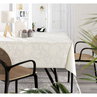 Weiße Rose – Tischdecke nach Maß