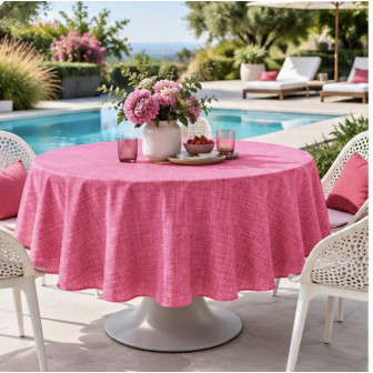 Uni Pink – Tischdecke nach Maß