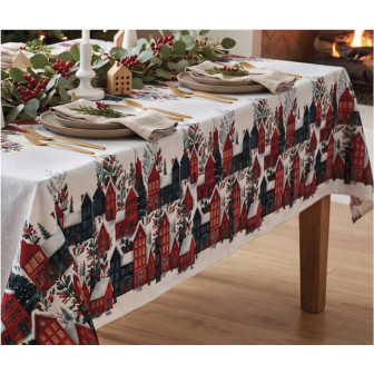 Weihnachtsdorf – Tischdecke nach Maß